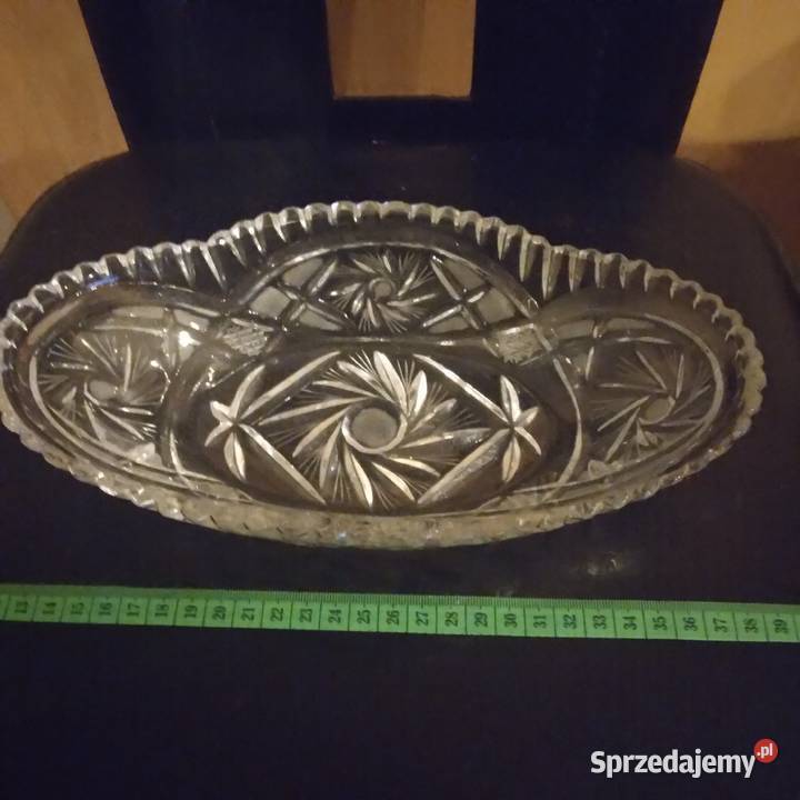 PRL Kryształ Łódka 26 x 6 x 14