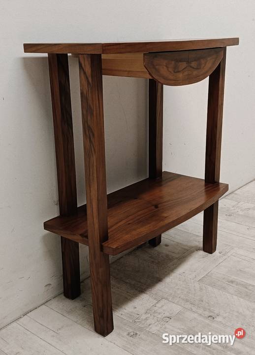 konsola art deco przyścienna orzech stolik