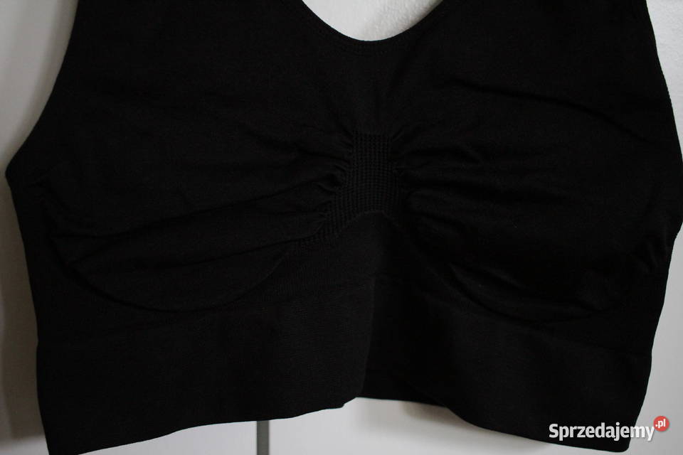 Czarny top stanik sportowy S 36 sport trening Toruń