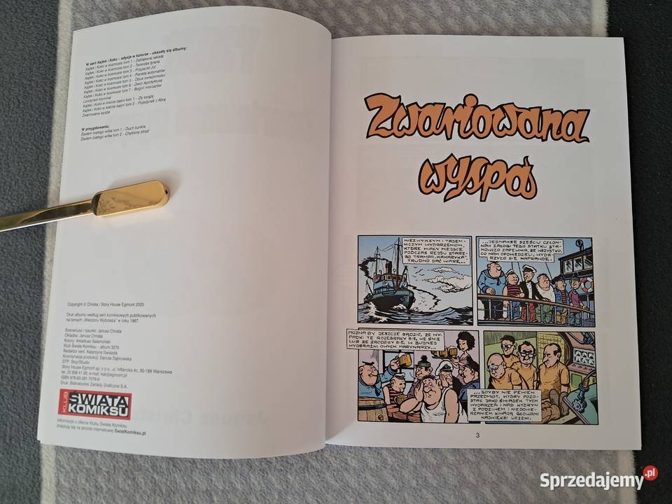 Książka komiks Kajtek i Koko Zwariowana wyspa J miękka Kraków