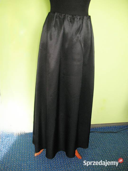 Spódnica satyna maxi 44 2XL pas 70 90