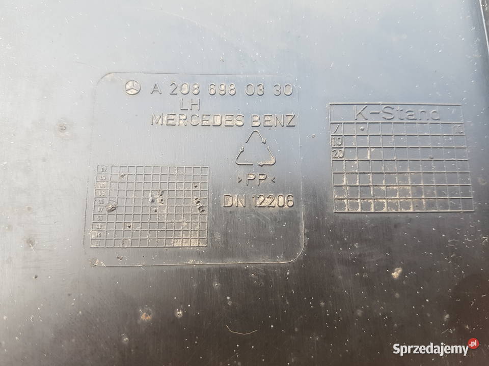 nadkole przedłużenie przód lewe Mercedes W208 pomorskie Gdańsk