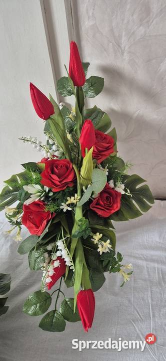 Dekoracja stroik kompozycja na cmentarz Komplet