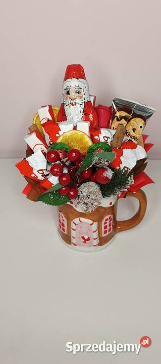 Świąteczny kubek ze słodyczami Kinder prezent na Wrocław sprzedam