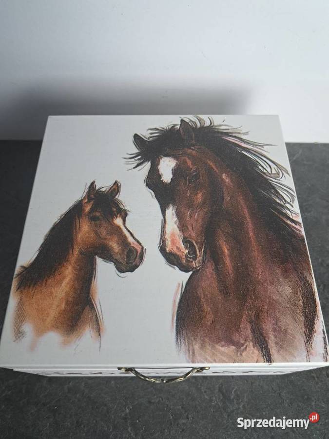 Szkatułka konie decoupage z podkową Kędzierzyn-Koźle