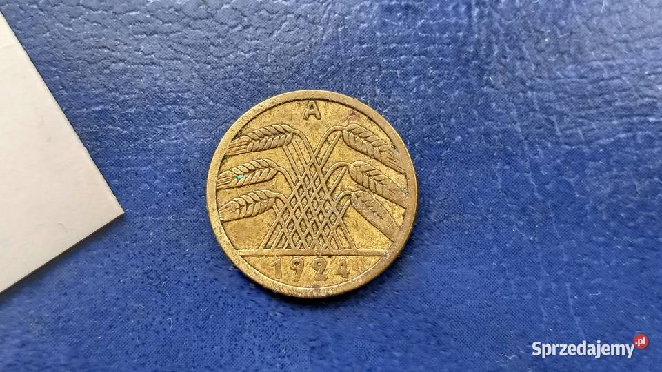 Stare monety 5 pfennig 1924 A Niemcy Numizmatyka Lesko