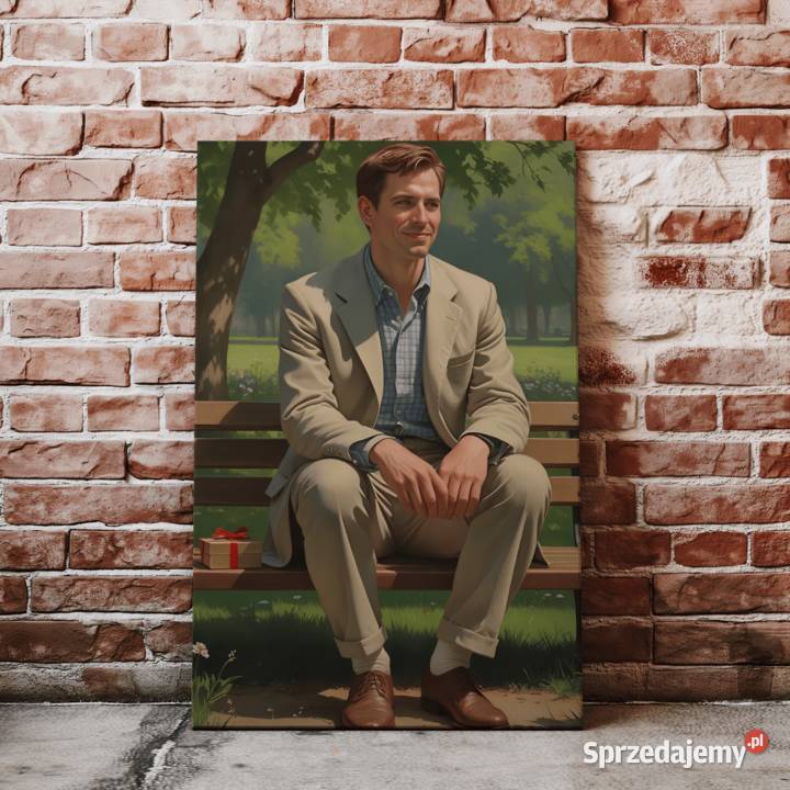 Obraz Portret na płótnie karykatura forest gump Warszawa sprzedam
