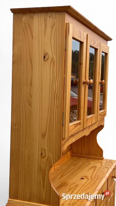 Sosnowy kredens kuchenny z witryną Gryfice sprzedam