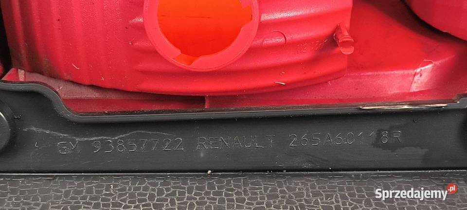 LAMPA PRAWA TYŁ RENAULT TRAFIC II LIFT 93857722 Pozostałe Motoryzacja Lipno
