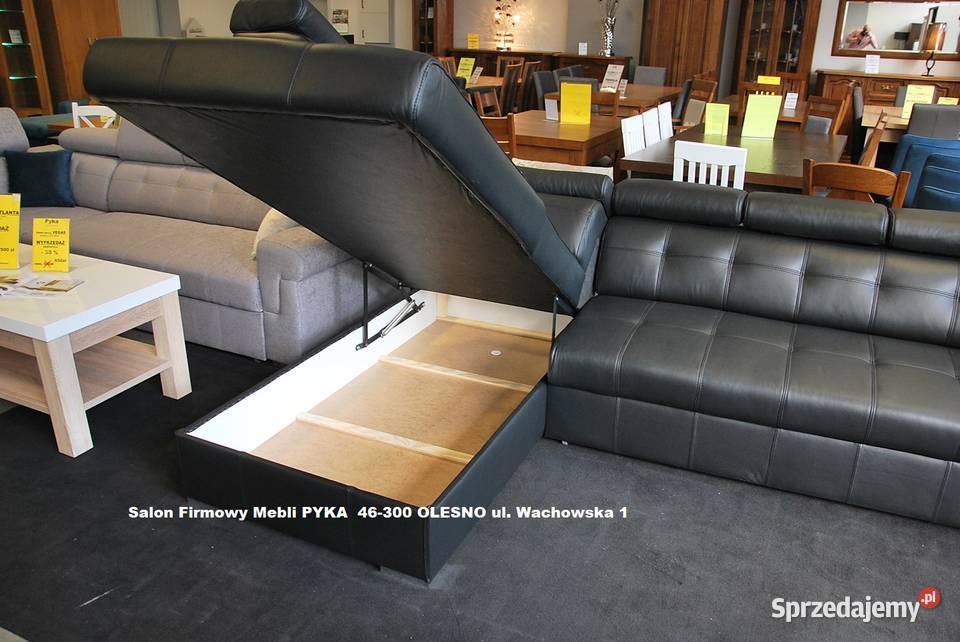 Nowy Narożnik 190x280 Skóra Naturalna Kolor Olesno