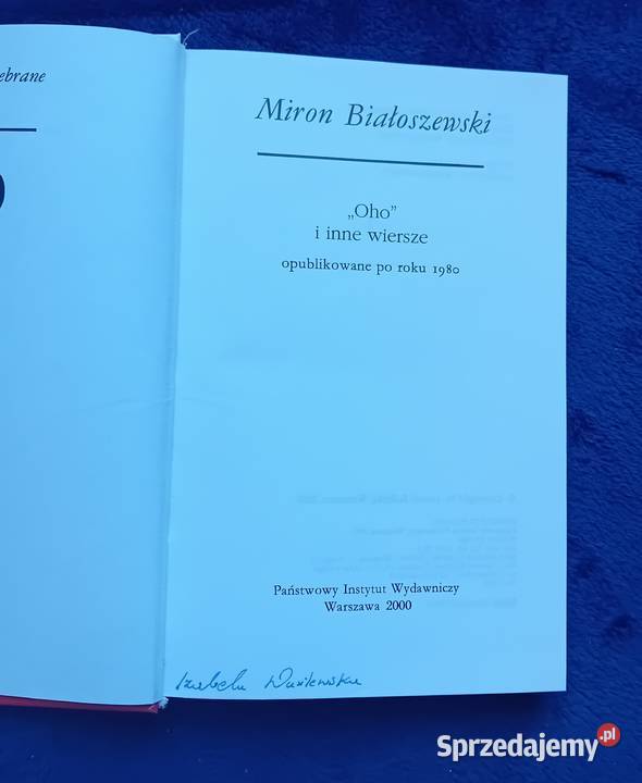 Miron Białoszewski Oho i inne wiersze PIW 2000r Koźminek