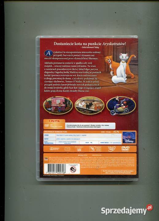 Arystokraci Disney Film DVD DVD zachodniopomorskie Szczecin