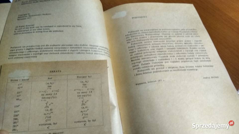 Analiza matematyczna nauczycieli Andrzej