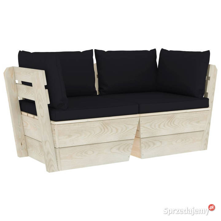 Ogrodowa sofa 2osobowa z palet z poduszkami Warszawa