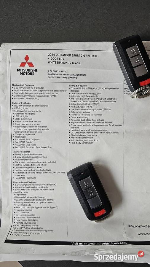 Mitsubishi Outlander Sport ASX 20B 4x4 automat 150KM lubelskie Świdnik