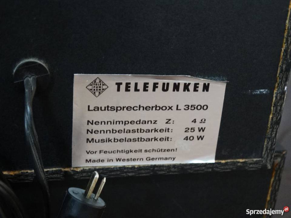 Niemieckie kolumny Telefunken Vintage WYSYŁKA Elektronika Jasło sprzedam
