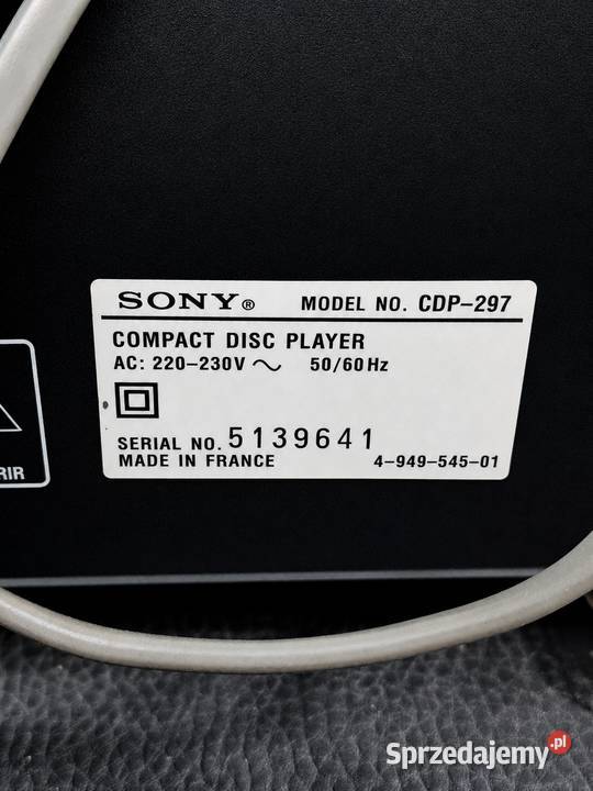 Klasyczny Odtwarzacz CD Sony CDP297 Made in Poddębice