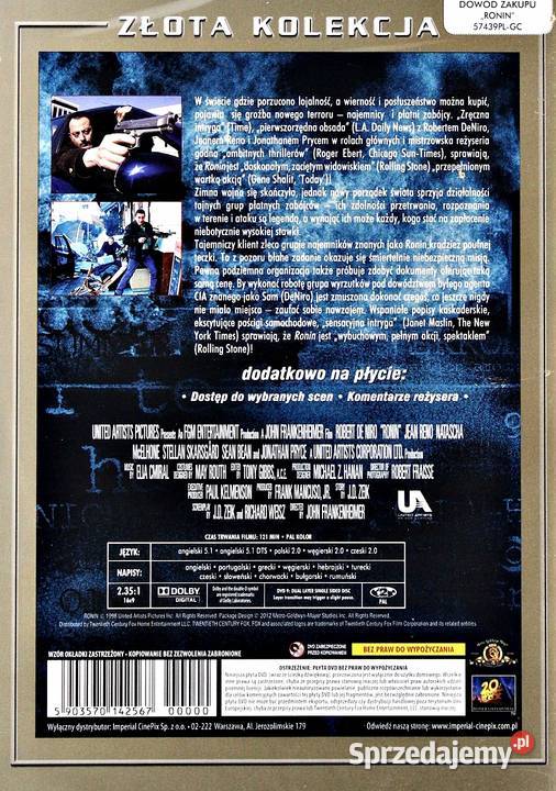 RONIN ROBERT DE NIRO ZŁOTA KOLEKCJA pełne Kalisz