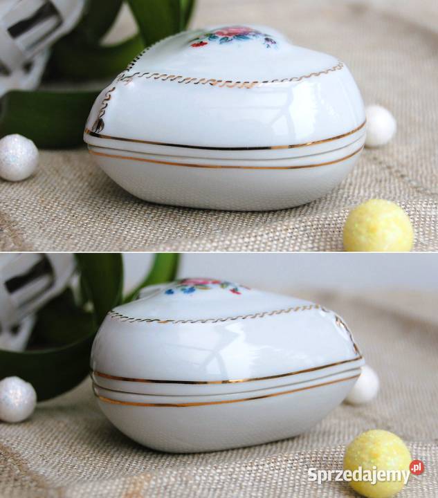 Puzderko szkatułka serce porcelana Ćmielów lubelskie