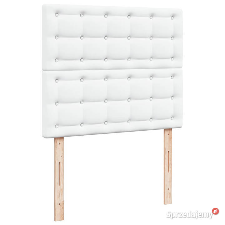 Łóżko kontynentalne z materacem białe ekoskóra 150cm mazowieckie