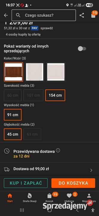 Komoda BRW Kent Duża nowa