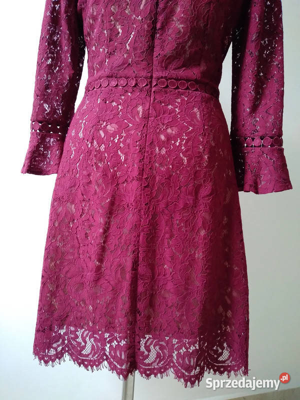 Sukienka z koronki bordowa burgundowa rozmiar Spódnice i sukienki Kielce