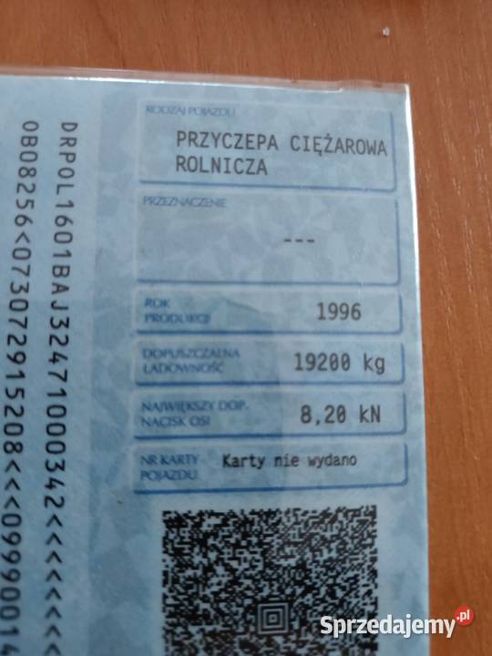 Przyczepa 3 osiowe ładowność 19600 Brzeg sprzedam