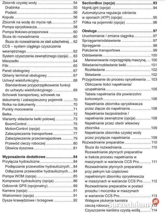 Instrukcja obsługi opryskiwacza Horsch Leeb 12