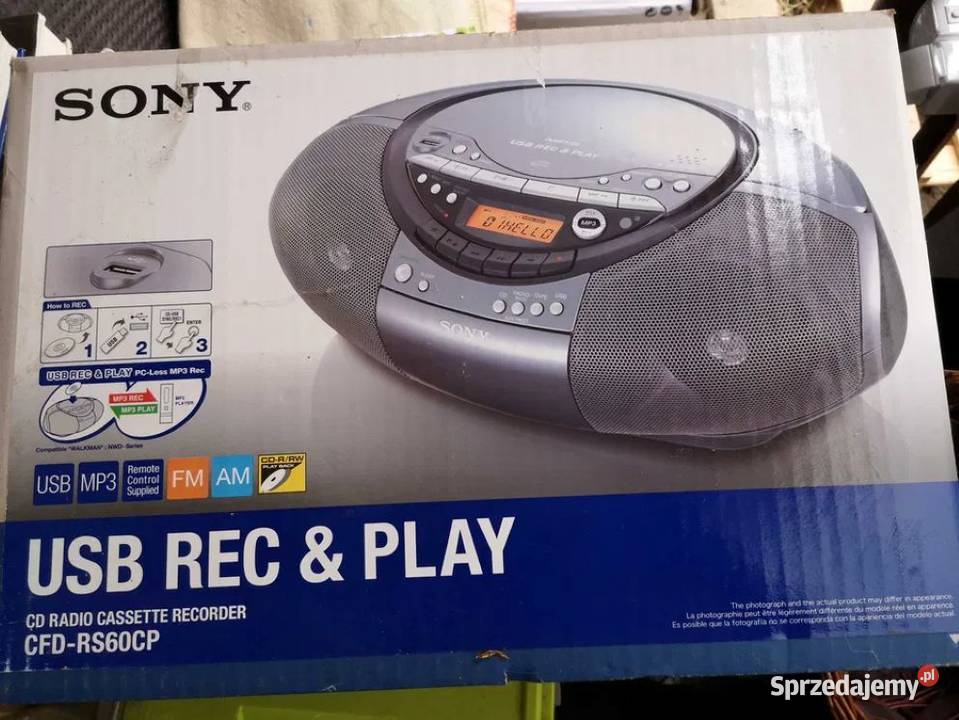 Radiomagnetofon Sony CFDRS60CP CD USB Pilot Kielce