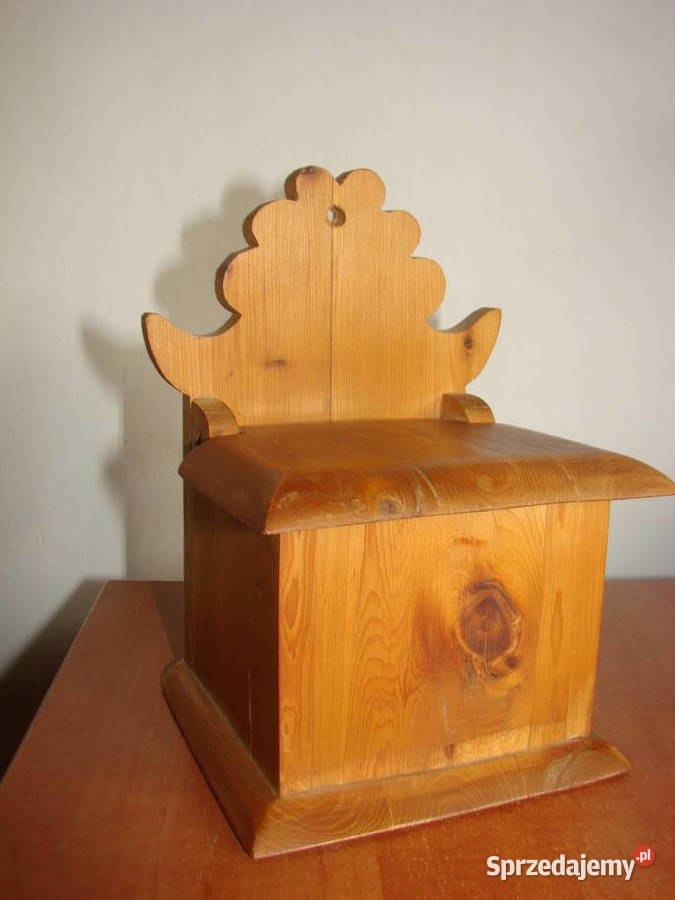 stary drewniany kuchenny pojemnik na sól Pruszcz Gdański