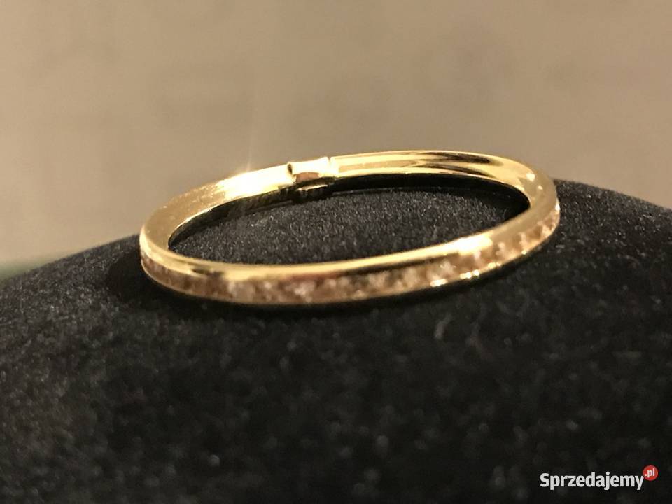 Piękna złota obrączka z diamentami złote mazowieckie Warszawa