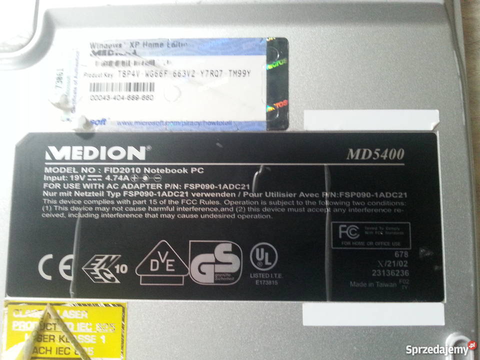 LAPTOPA Medion Md5400 Windows HP Rakowicze sprzedam