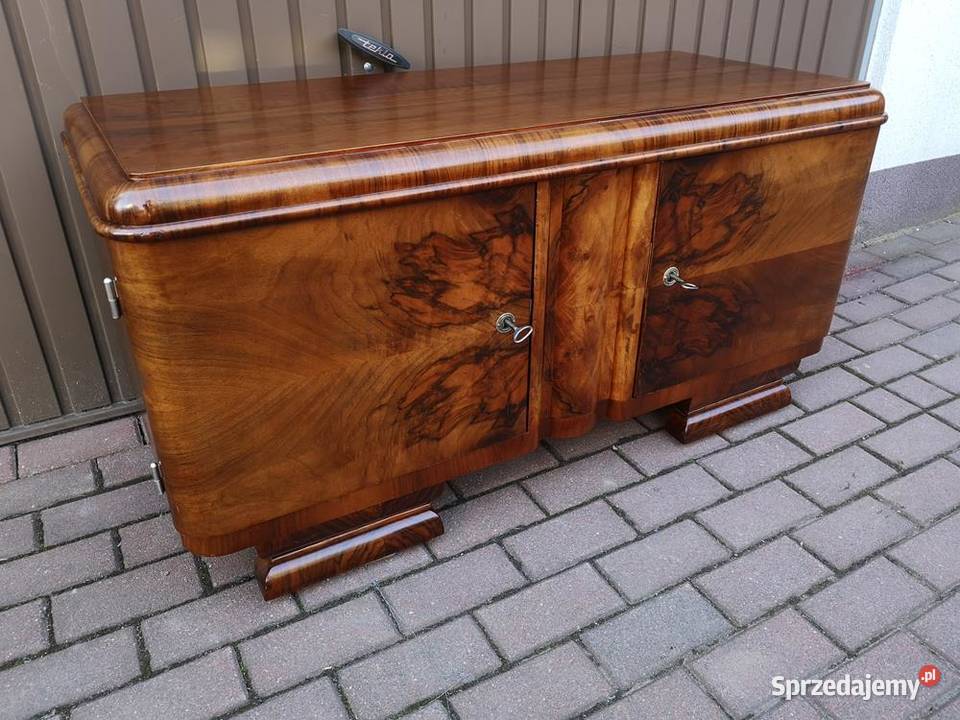 Komoda Szafka RTV ARTDECO Orzech Niska Stara
