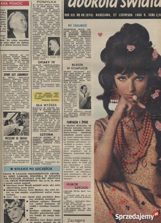 Dookoła świata 1966 Tygodnik ilustrowany zachodniopomorskie Szczecin