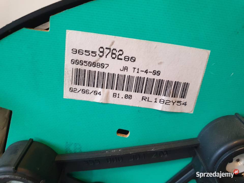 Licznik Peugeot 206 białe benzyna OE 9655976280 Wrocław