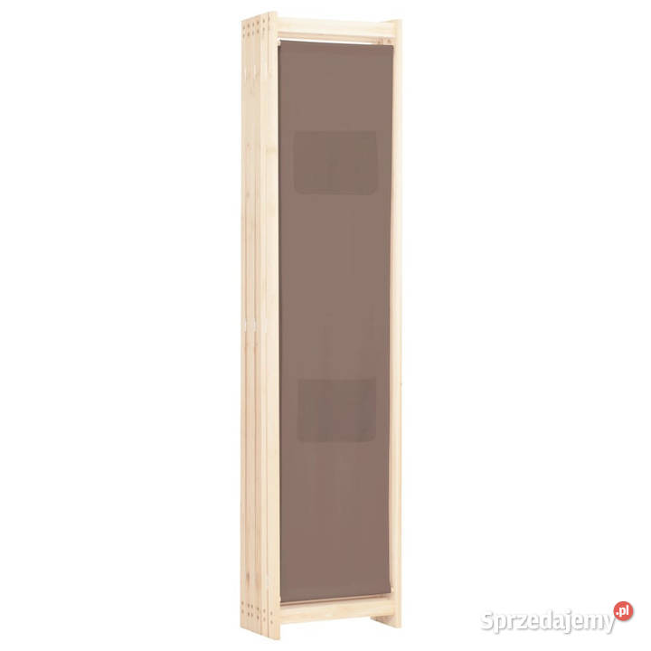 Parawan 6panelowy brązowy 240 x 170 x 4 tkanina Pozostałe Warszawa sprzedam