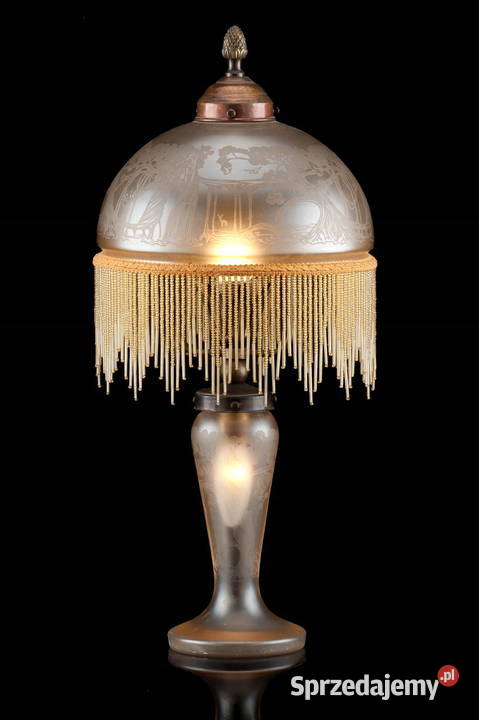 Lampa stołowa Secesja ok1920r Antyki wielkopolskie Bogucin
