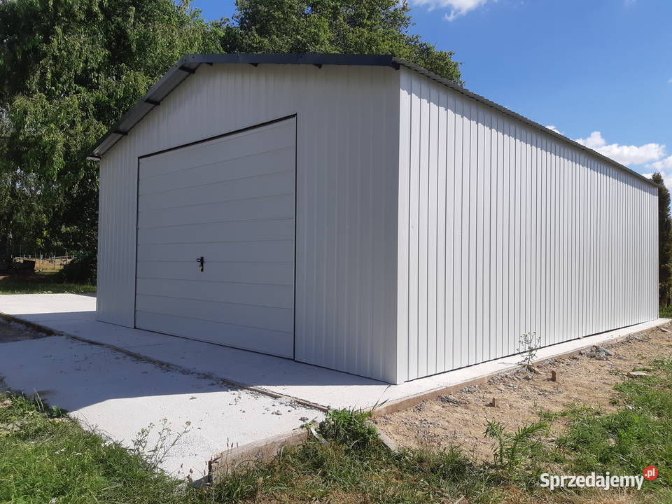 Biały Garaż Blaszany 5x6 Garaż Blaszane ROMSTAL Stary Sącz
