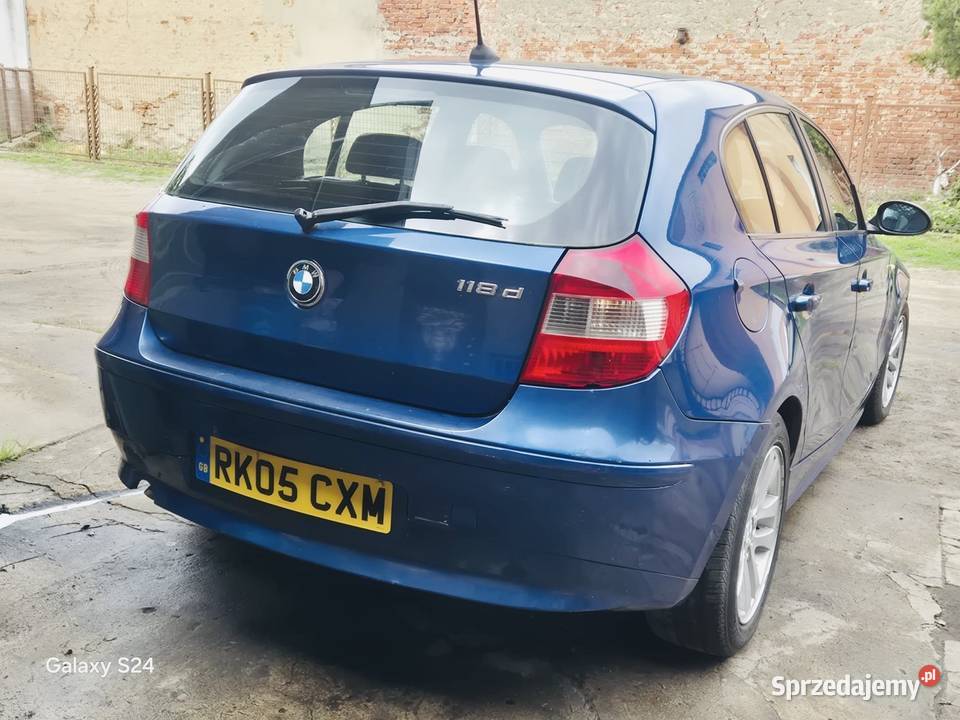 Bmw seria 1 M47 05 5D Anglik SPRAWNY ZDROWY niebieski Izbica Kujawska sprzedam