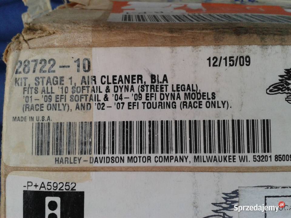 Harley filtr powietrza Screamin Eagle czarny