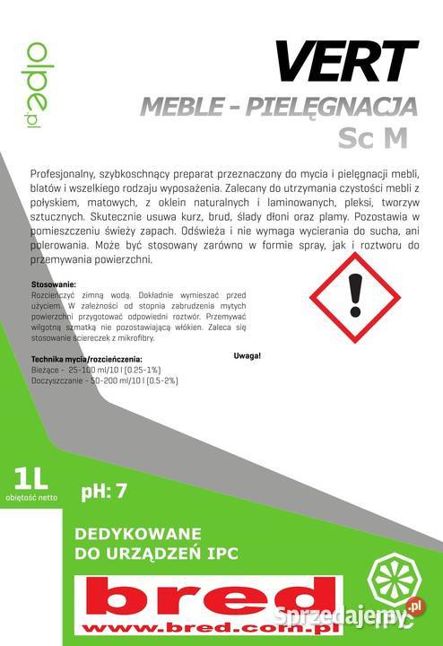 VERT koncentrat do mycia i pielęgnacji mebli op Biuro Bytów