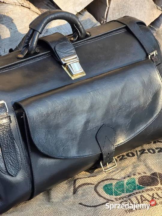 Torba Podróżna Vintage Lata 19601970 Gruba Skóra Warszawa