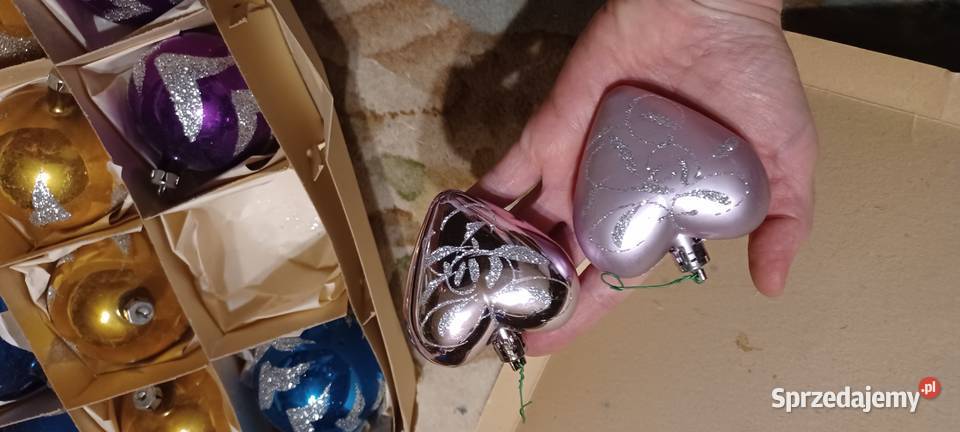 bombki PRL w oryg kartonie tukace i 2 serca Poznań