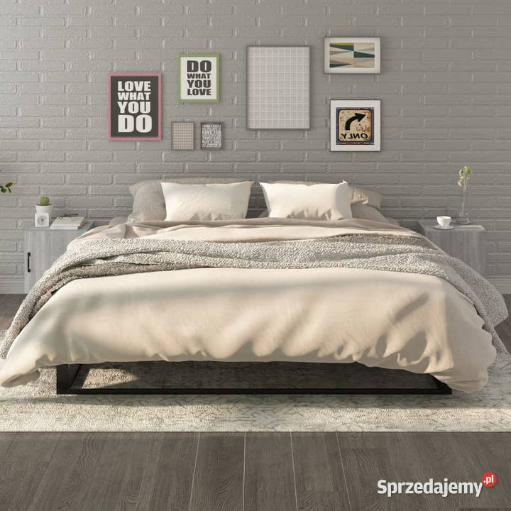 Szafki nocne 2 szary dąb sonoma materiał Warszawa