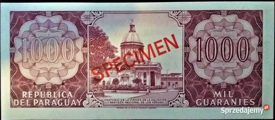 PARAGWAJ 1952P201bSPECIMEN UNC wysyłka sprzedam