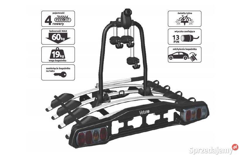 Veturo Bagażnik Rowerowy Na 4 Rowery Odchylany podkarpackie Jasło sprzedam
