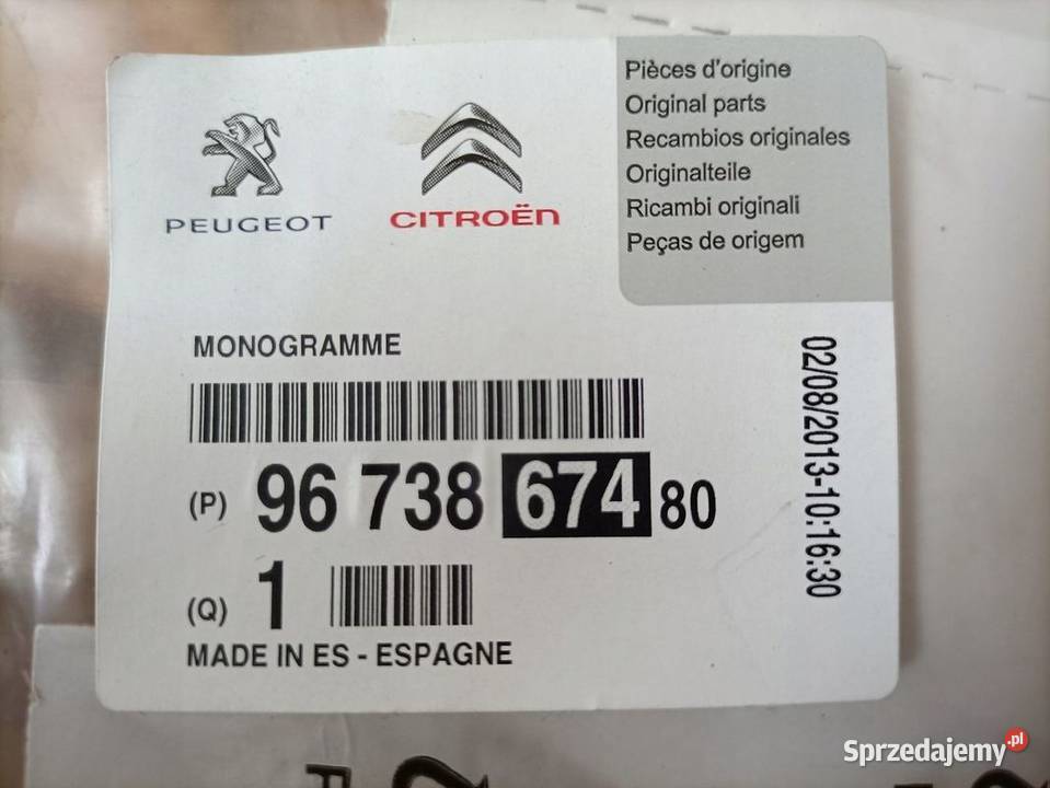 CITROEN C4 PICASSO EMBLEMAT ZNACZEK LOGO KLAPY Pleszew