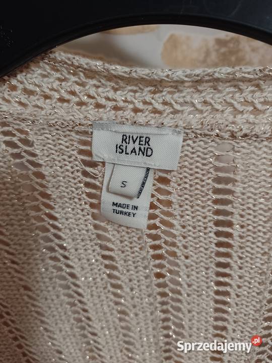36S River IslandZłoty długi Sweter ażurowy długi Kraków