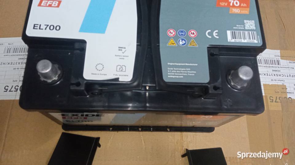 Akumulator Exide EFB 70Ah 760A Pozostałe