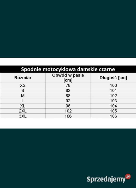 Damskie spodnie motocyklowe czarne tekstylne Rozmiar M Witnica sprzedam